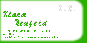 klara neufeld business card